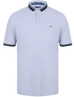 Lyndhurst Cotton Marl Pique Polo Shirt In Placid Blue - Le Shark