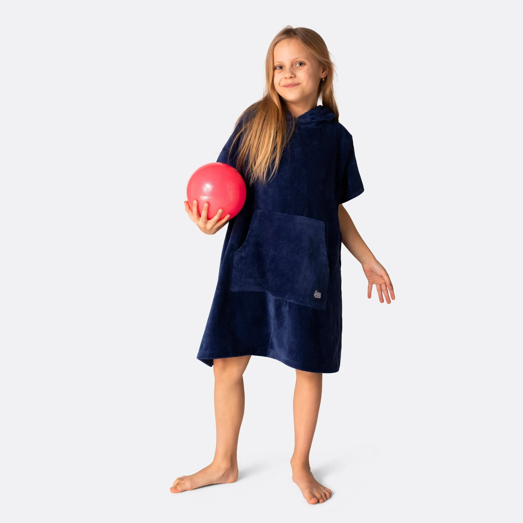 Marineblauer Badeponcho Kinder