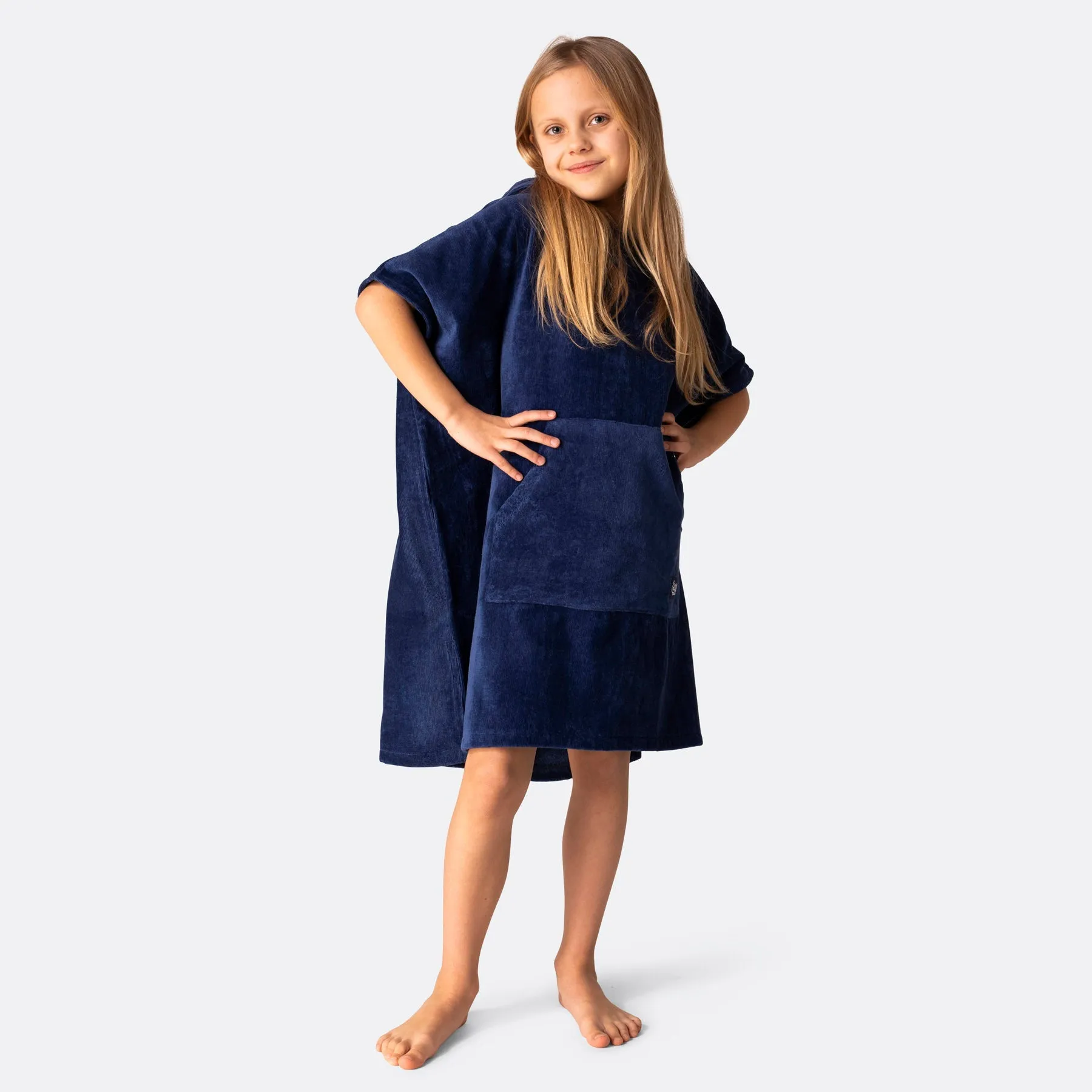 Marineblauer Badeponcho Kinder