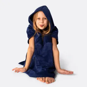 Marineblauer Badeponcho Kinder