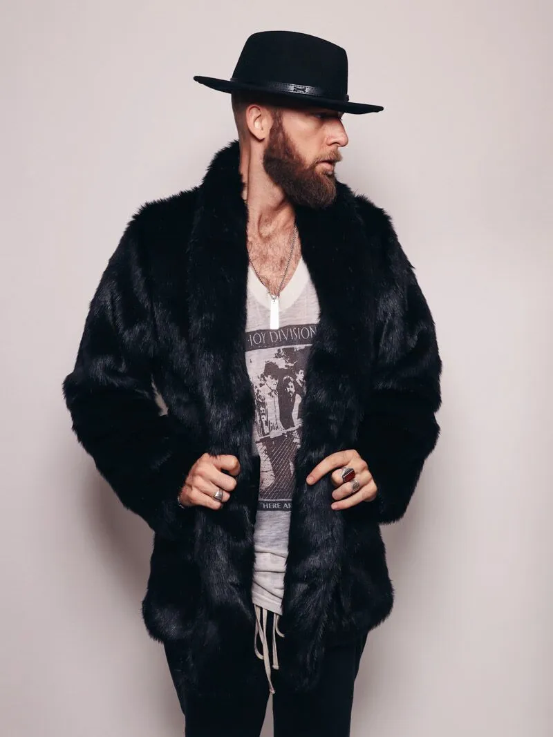 Men's Faux Fur Coat | Black Panther