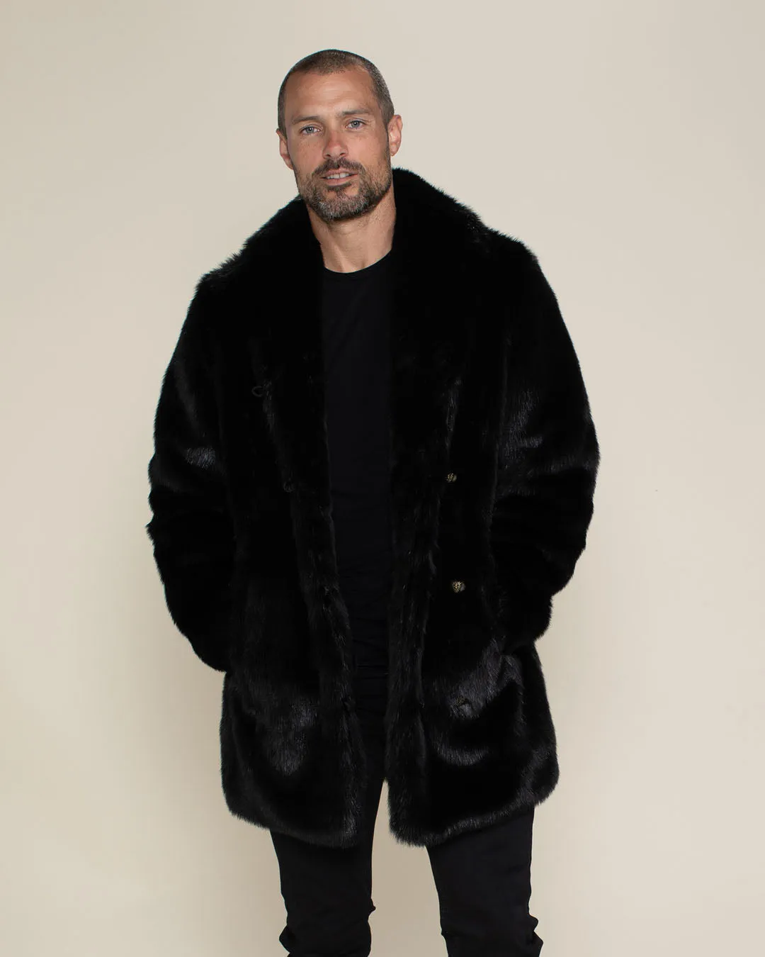 Men's Faux Fur Coat | Black Panther