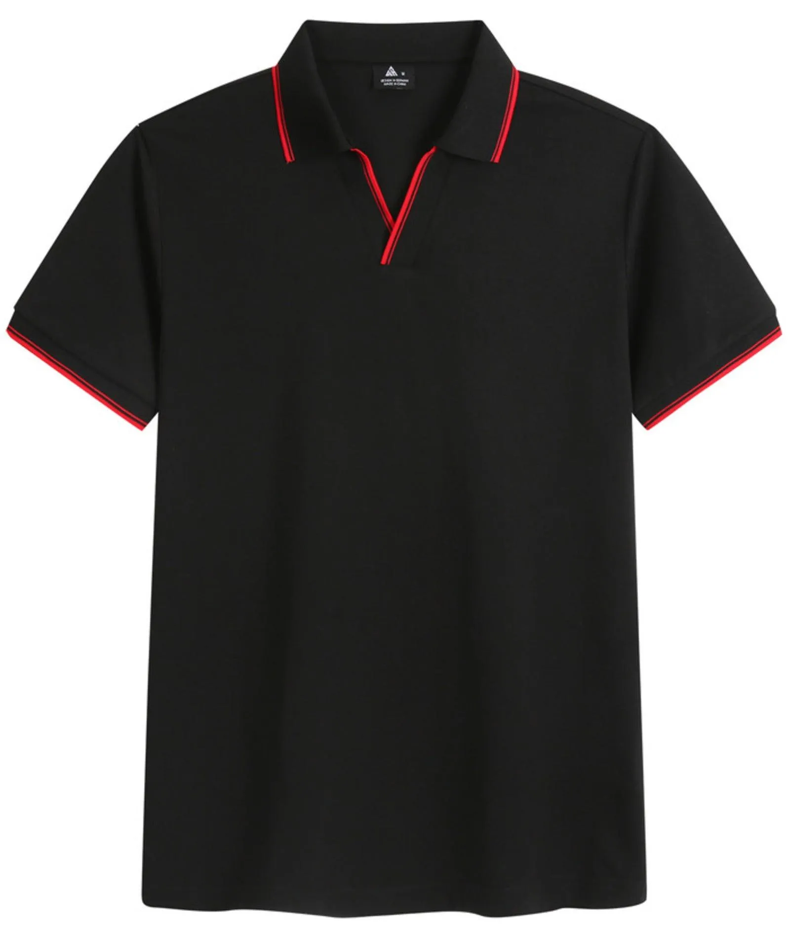 Men's V-Neck Dry Fit Casual Polo Shirt-ZPK007783