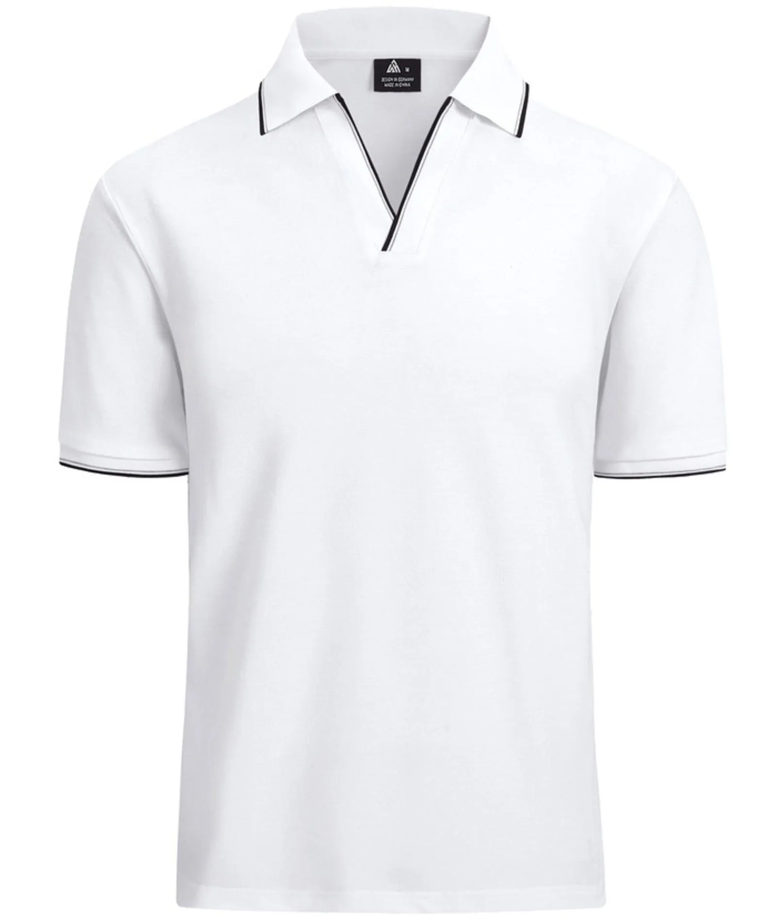 Men's V-Neck Dry Fit Casual Polo Shirt-ZPK007783