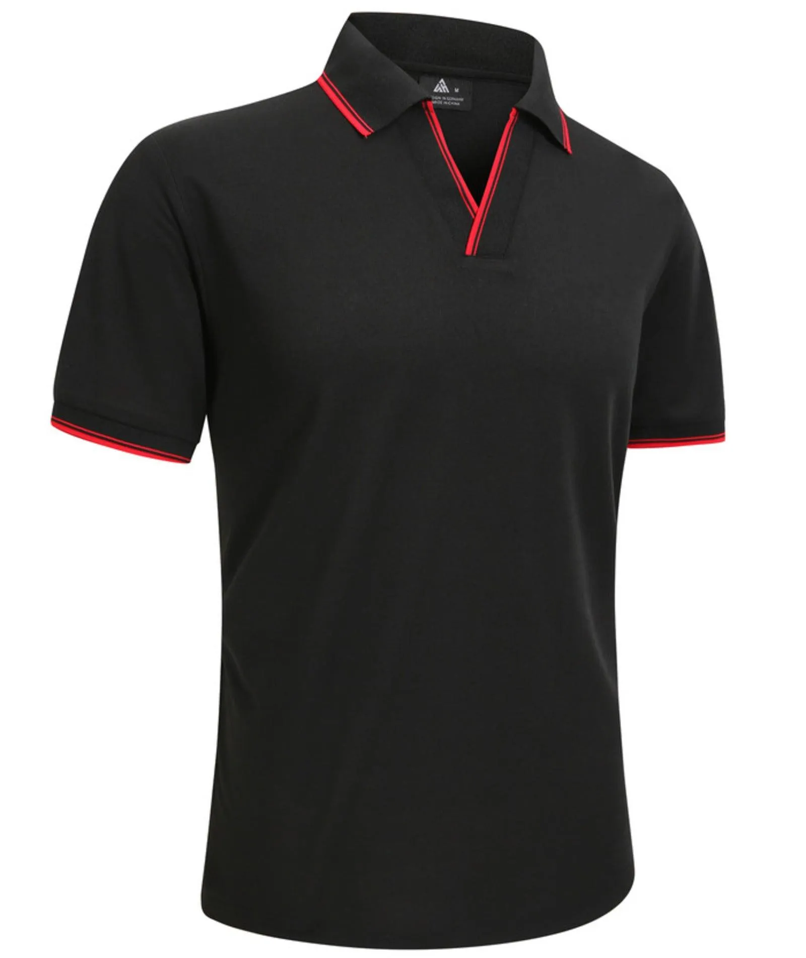 Men's V-Neck Dry Fit Casual Polo Shirt-ZPK007783