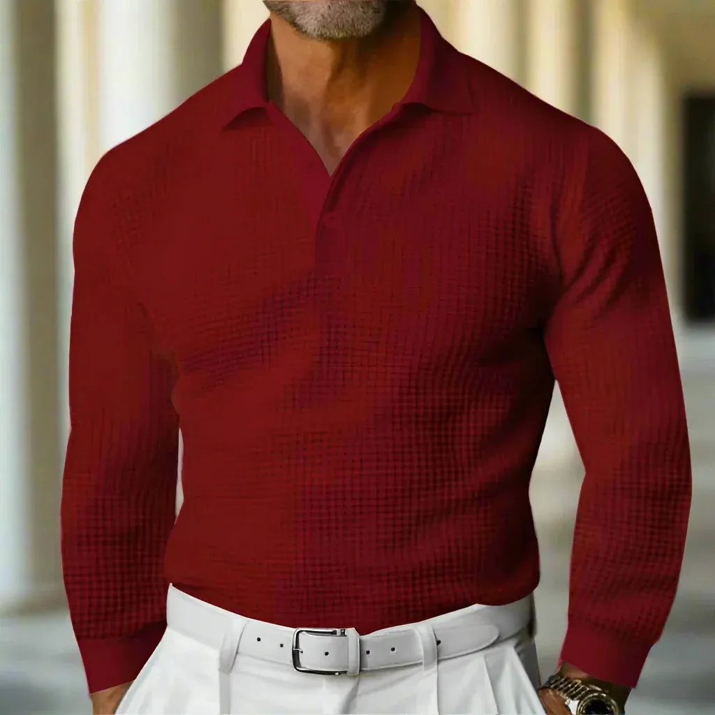 Michael™ | Stylish textured knit polo sweater for all occasions