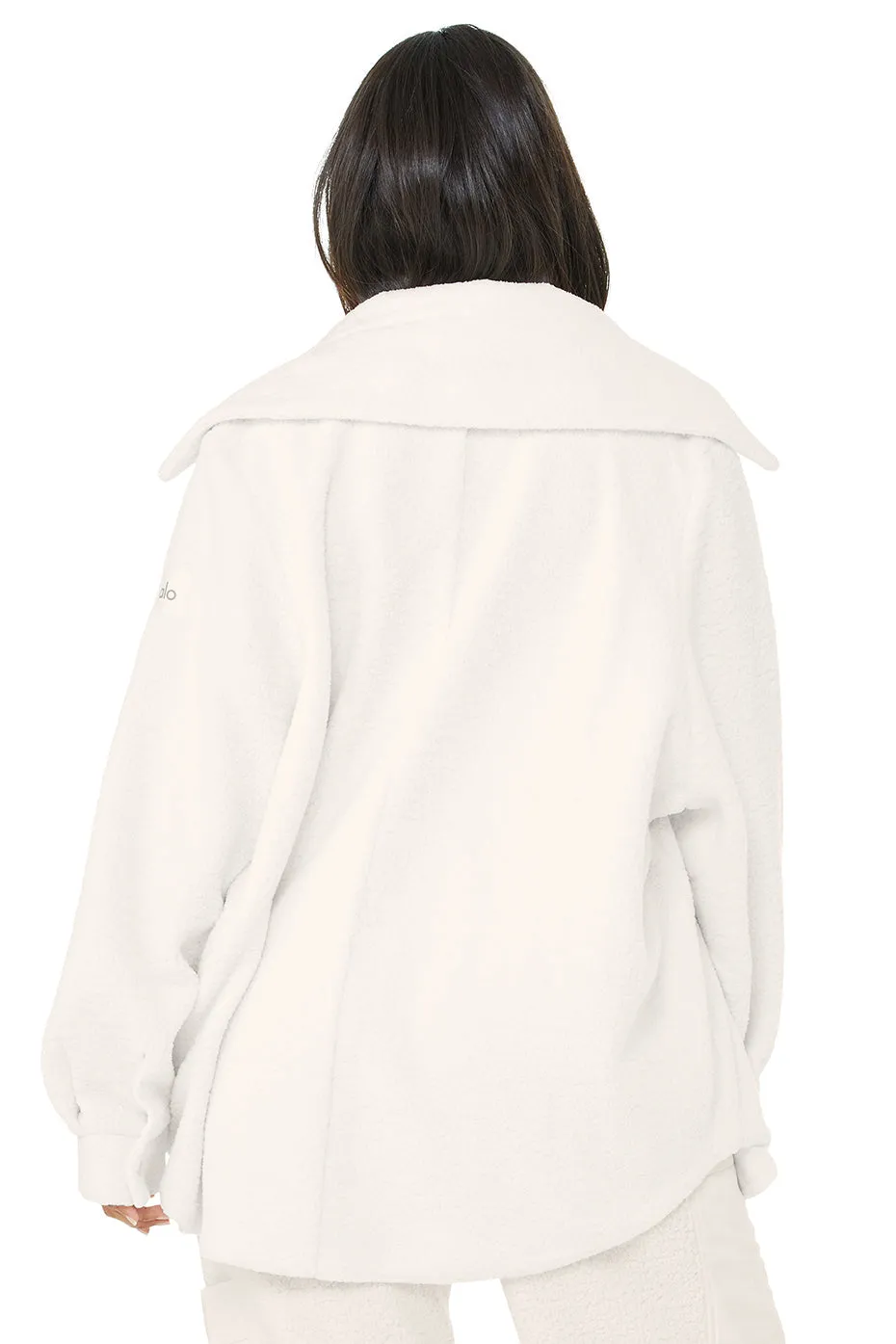 Micro Sherpa Envy Shacket - Ivory