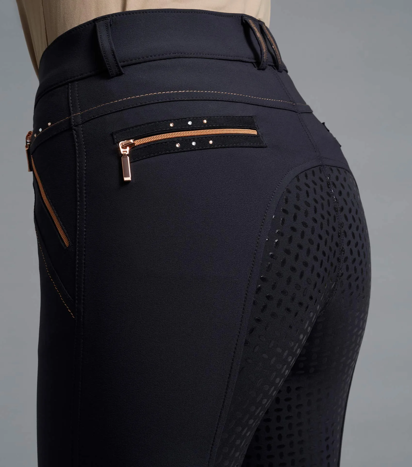 Milliania Ladies Full Seat Gel Riding Breeches Black