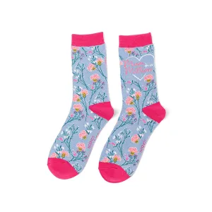 Miss Sparrow Bamboo Mum In A Million Powder Blue Socks