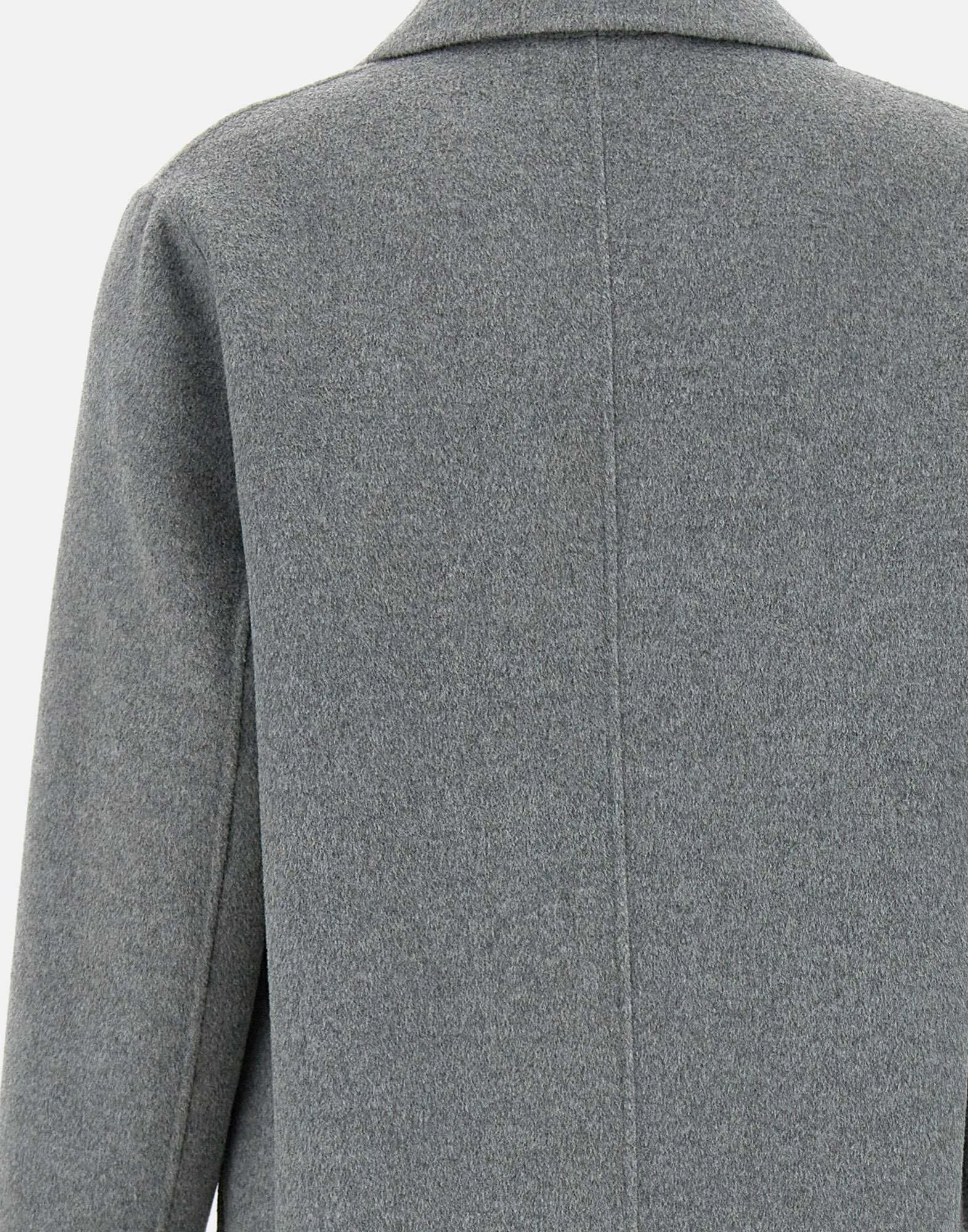 Mèlange Grey Wool Blend Coat