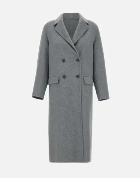 Mèlange Grey Wool Blend Coat