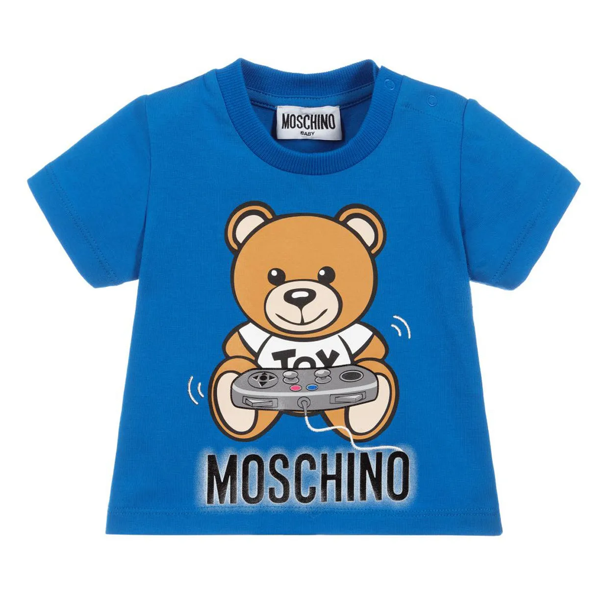 Moschino Baby Blue Teddy Print T-shirt