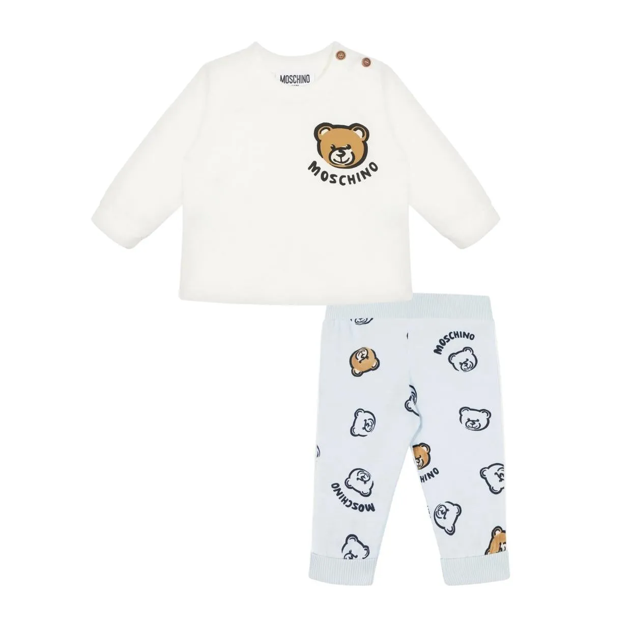 Moschino Baby Sky Blue Teddy Bear Set