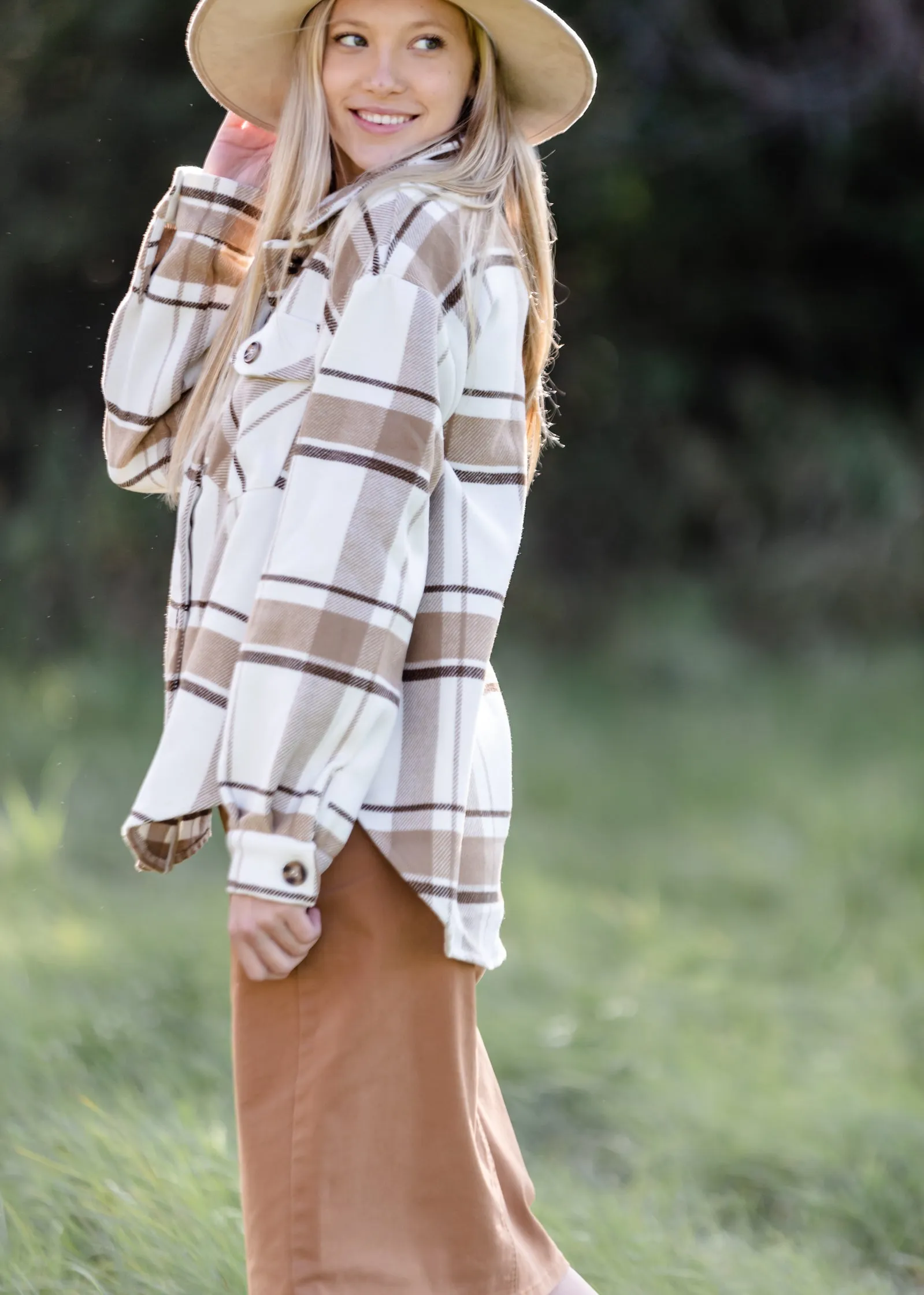 Neutral Plaid Shacket