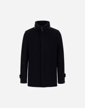 New Cashmere Car Coat W/ Removable Faux Fur Collar