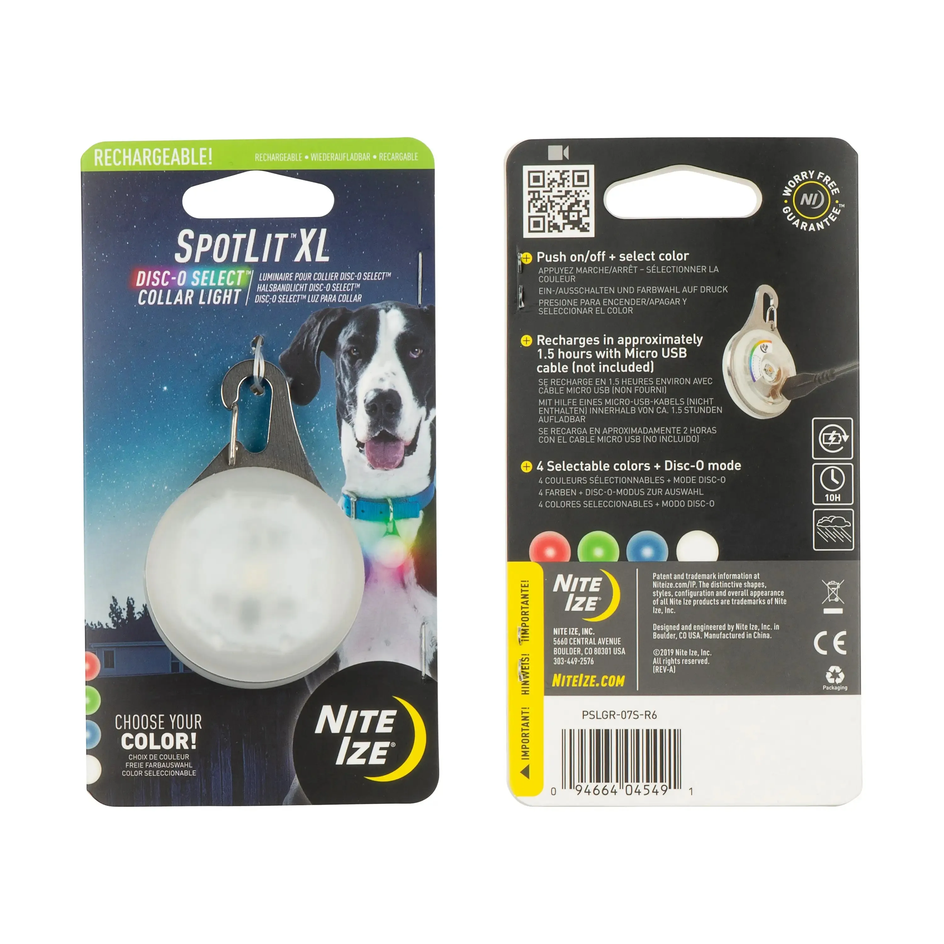 Niteize SpotLit XL Rechargeable Collar Light - Disc-O Se