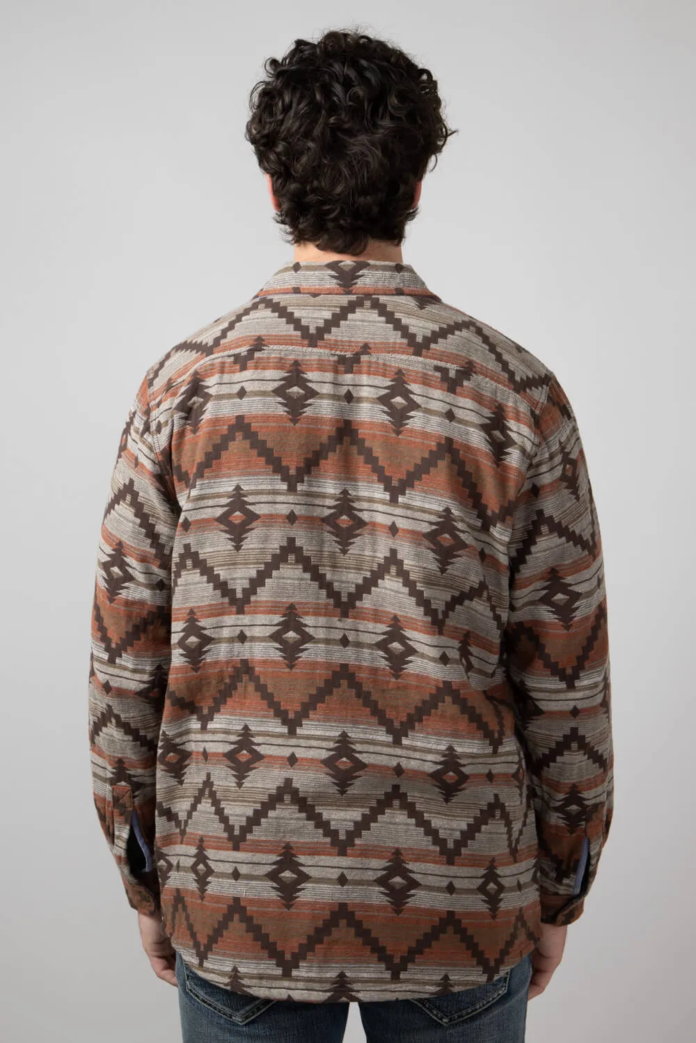 North River Aztec Shirt Jacket for Men in Bracken Brown | NRM8066-BRACKEN