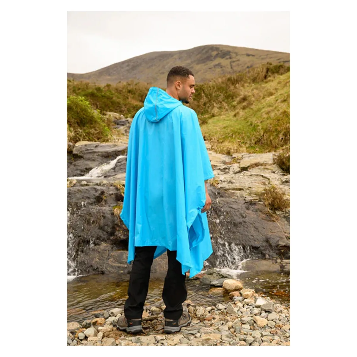 Origin 2 Waterproof Poncho - Neon Blue