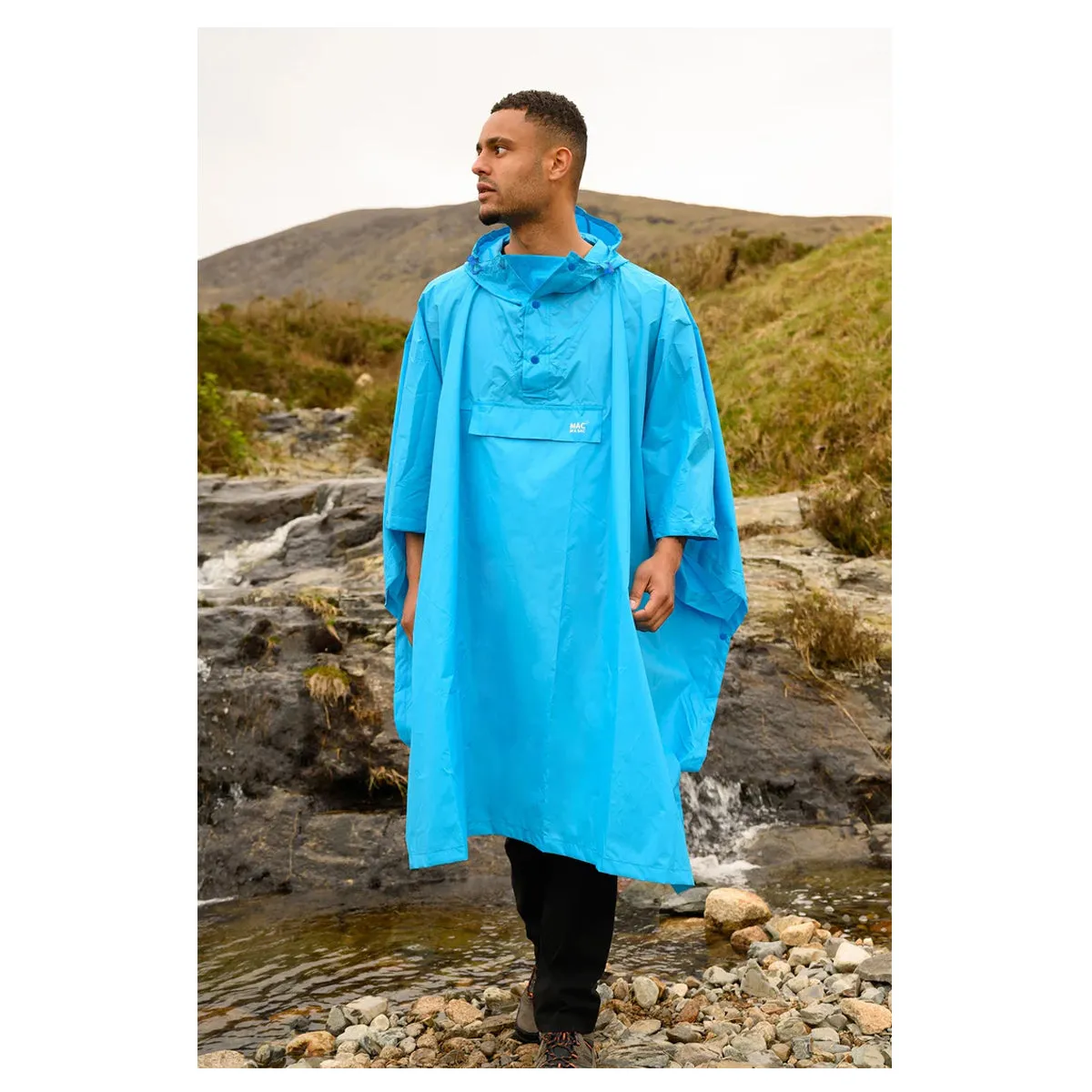 Origin 2 Waterproof Poncho - Neon Blue