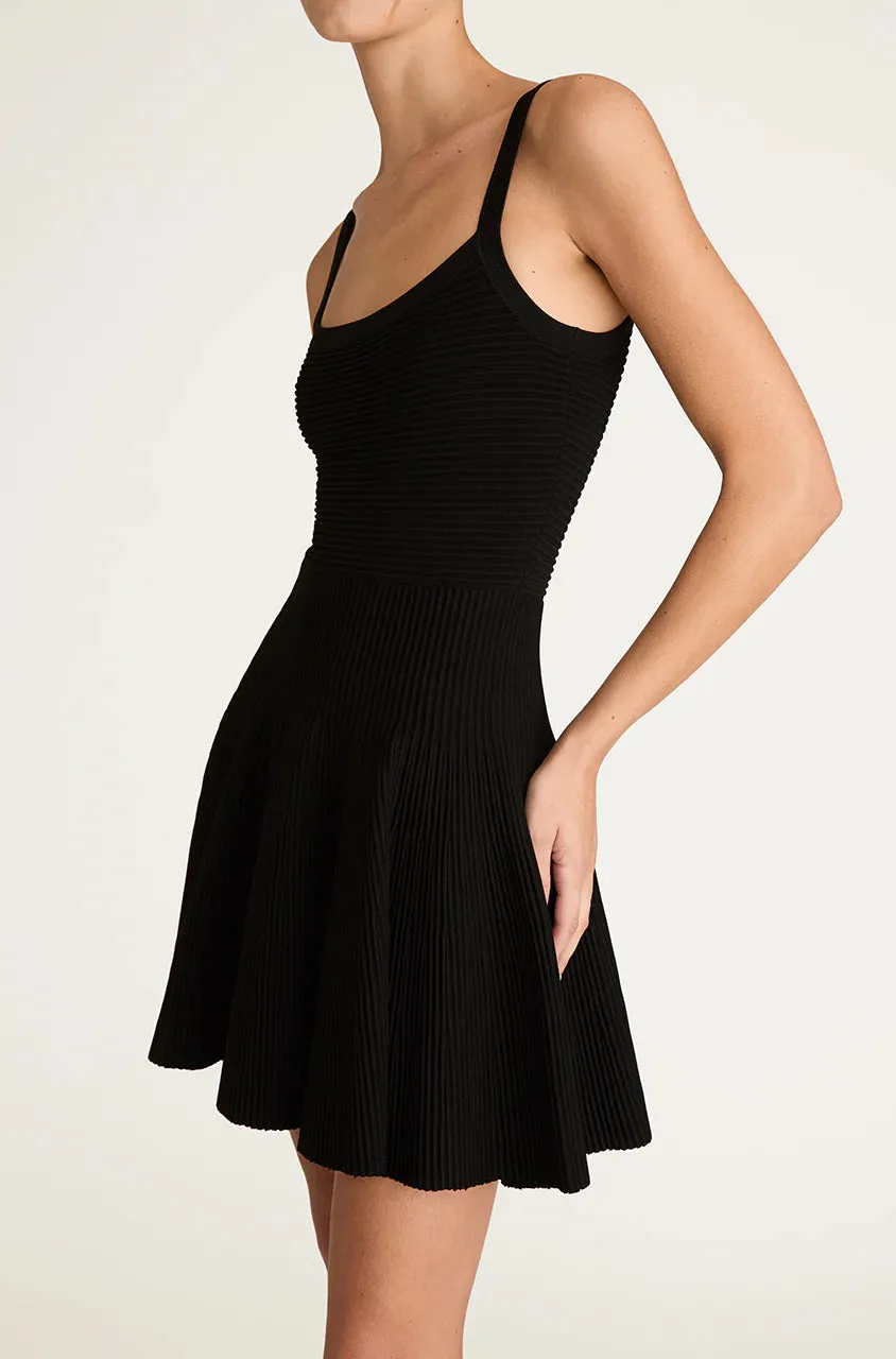 Ottoman Knit Dress - Black