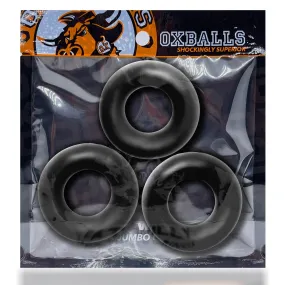 Oxballs Fat Willy Jumbo Cock Ring (3 pack) - Black