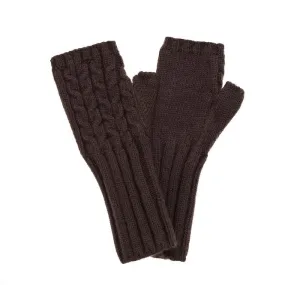 Park Lane Fingerless Gloves Chocolate