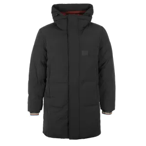 Paul Smith Hooded Down Jacket in Black Melange