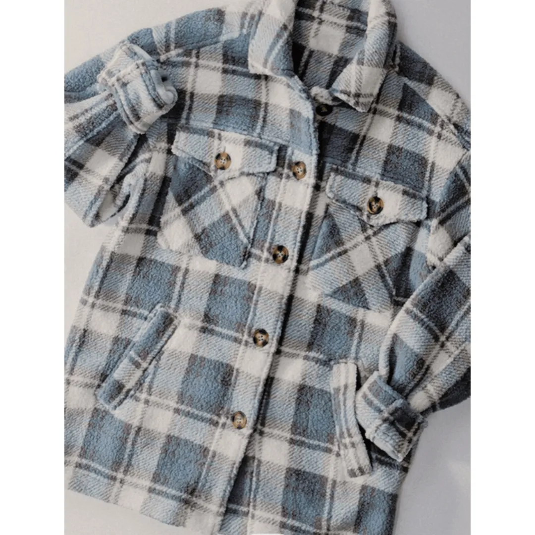 Plaid Sherpa Shacket (2 Colors)