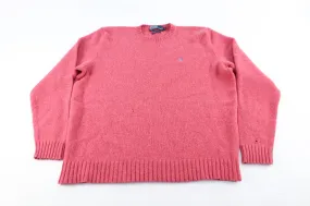 Polo by Ralph Lauren Embroidered Logo Pink Sweater