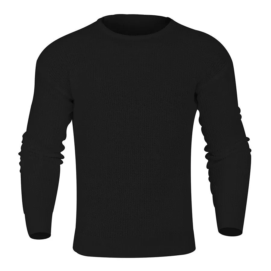 Pologize™ Casual Plain Color O-Neck Knitted Sweatshirt