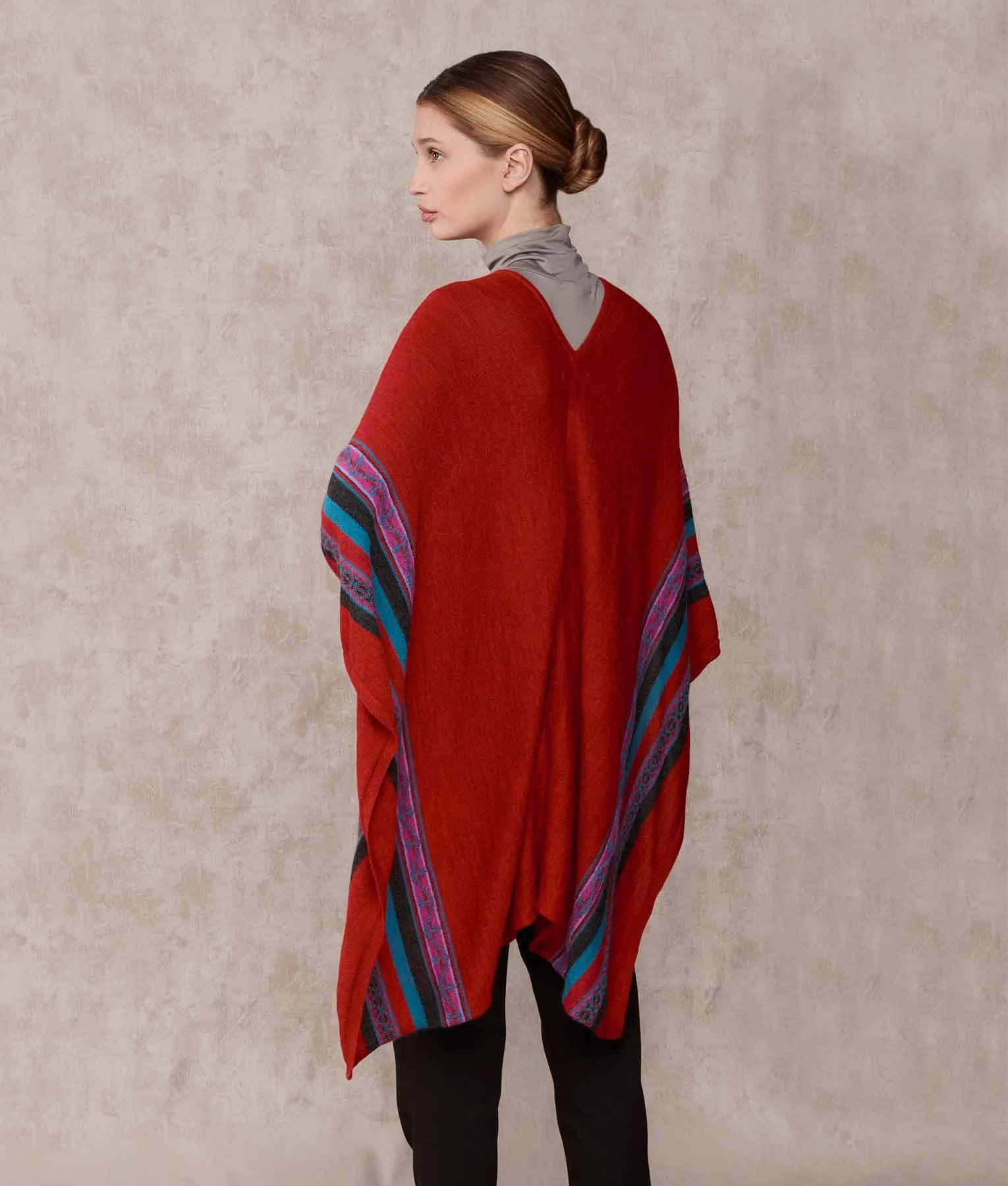 Poncho Rider With Fringe Details