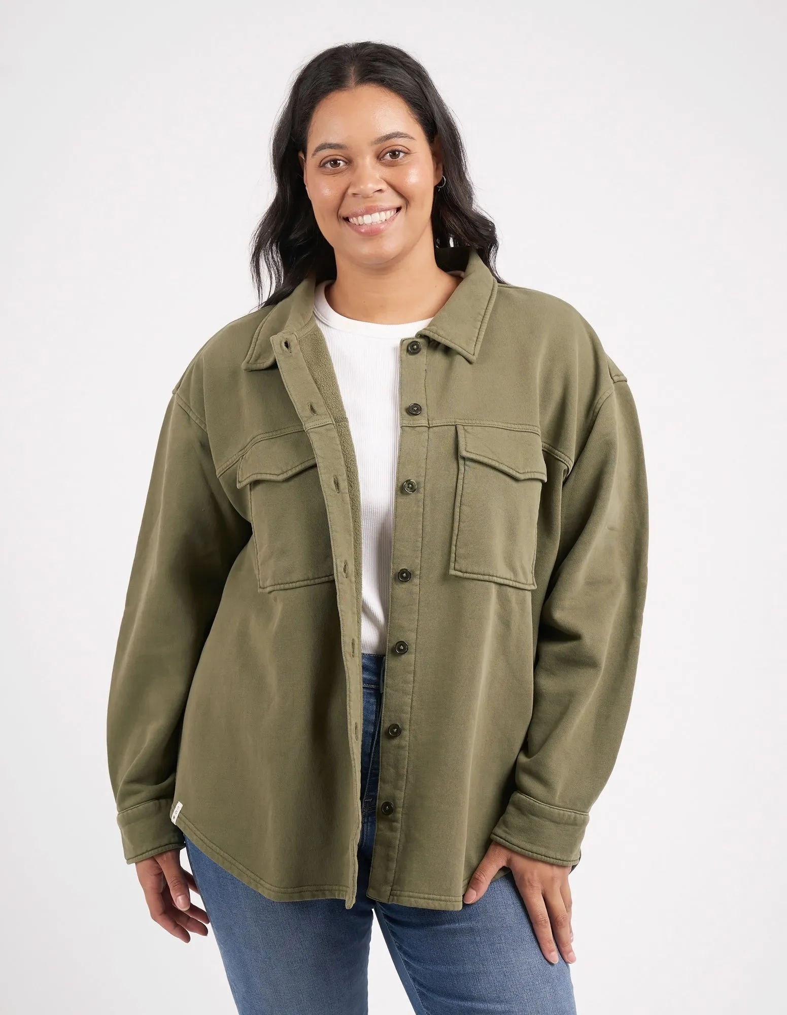 Poppy Fleece Shacket Clover