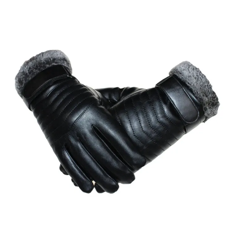 Protective Riding Winter Outdoor Sports Touch Screen Thickened Splashproof Windproof Warm Polyester Gloves for Male