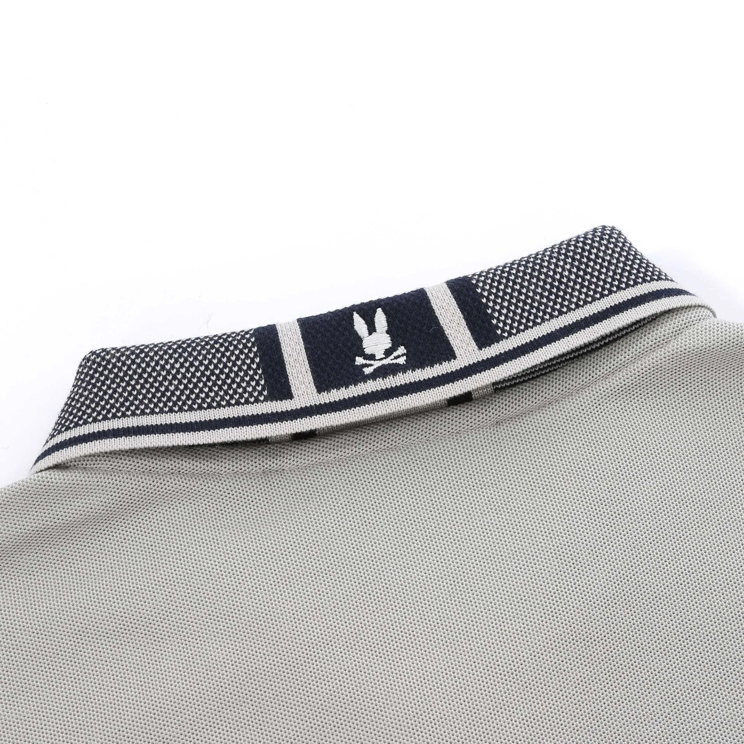 Psycho Bunny The Bradford Pique Polo Shirt in Oyster