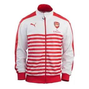 PUMA Men's Arsenal T7 Anthem Jacket White/High Risk Red