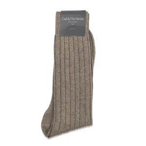 Pure Cashmere Socks in Oatmeal