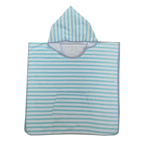 Pure Zone Kids Poncho - Aqua Stripe - 65x65cm