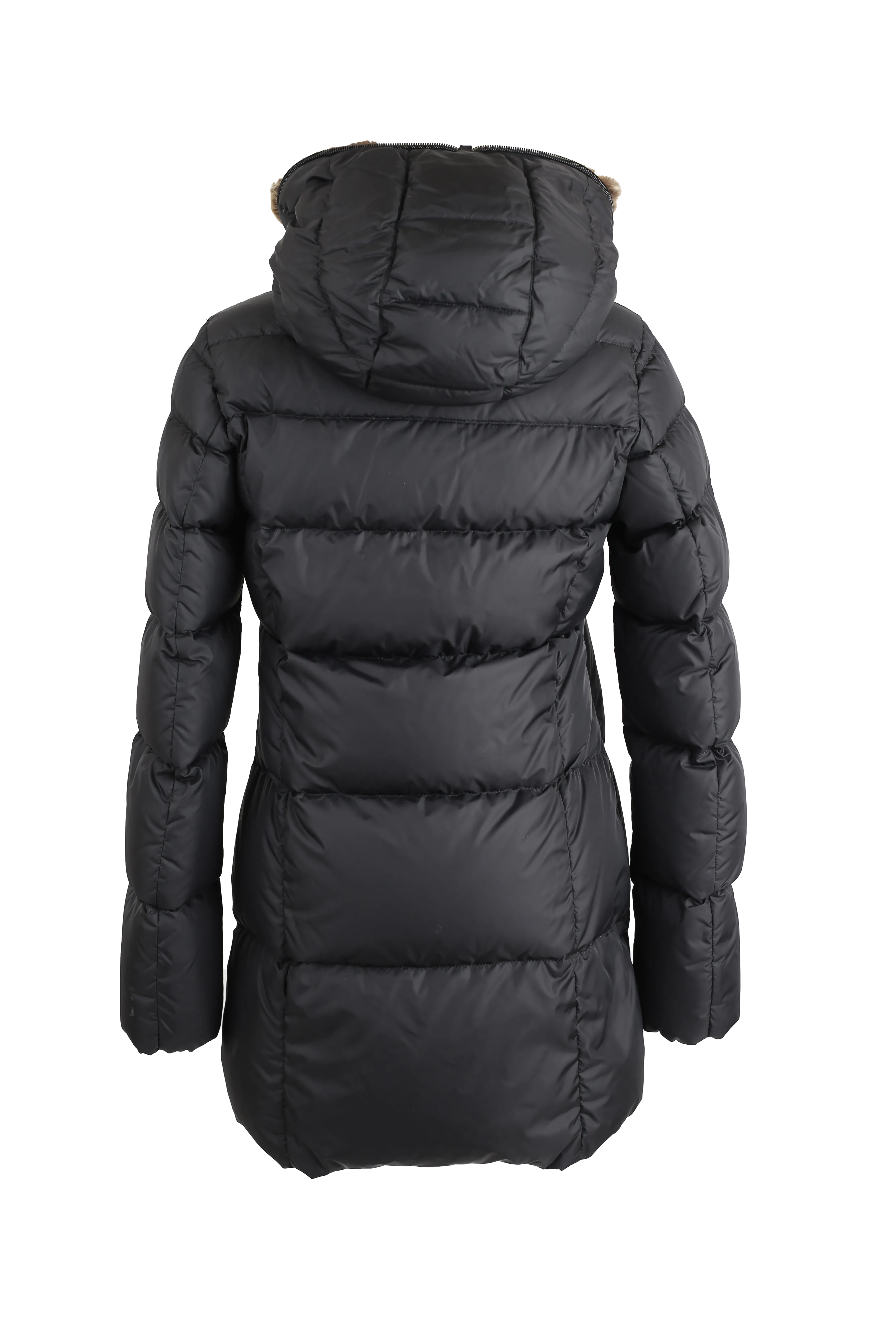 Quilted Down Puffer Coat W/ Fur Hood