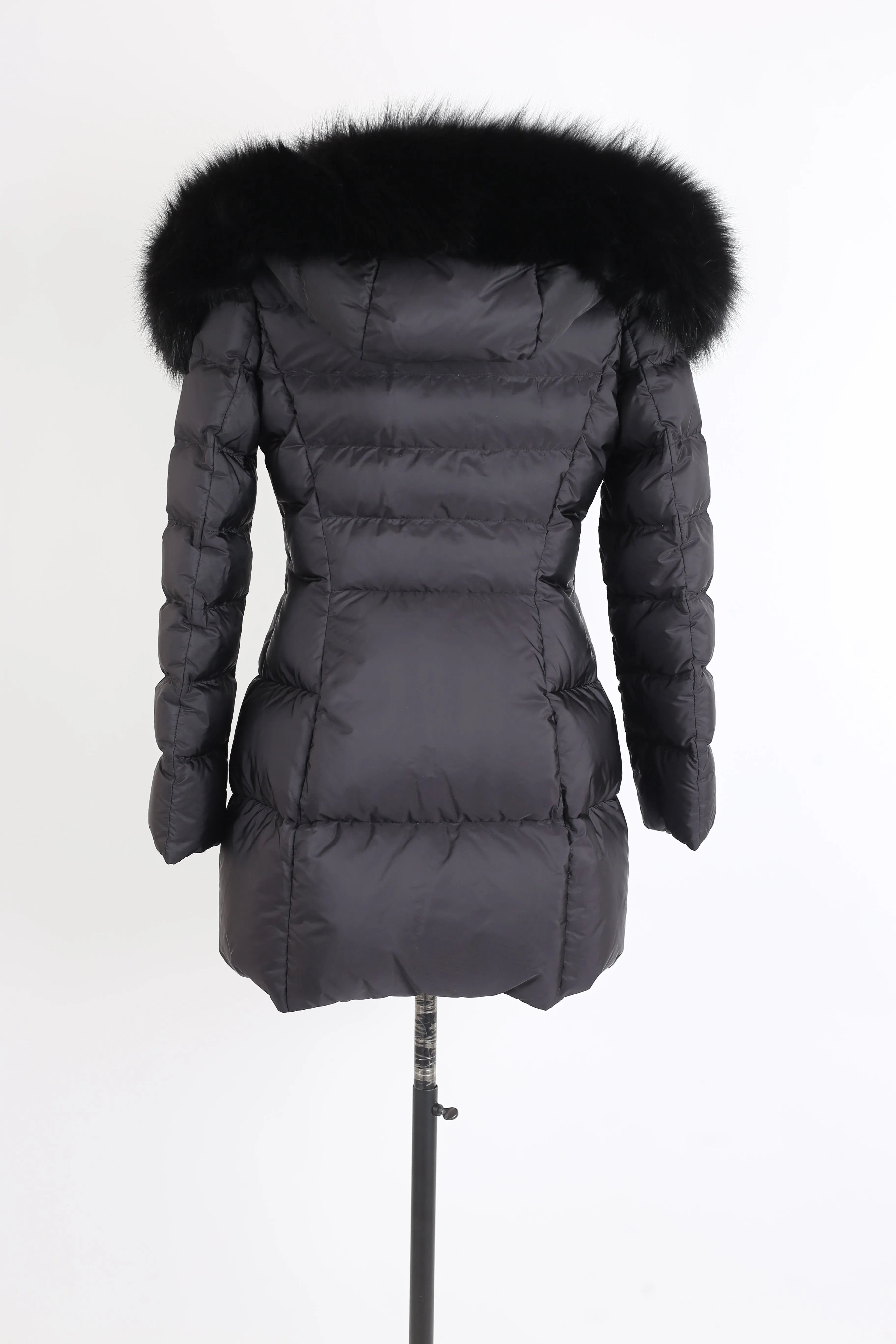 Quilted Down Puffer Coat W/ Fur