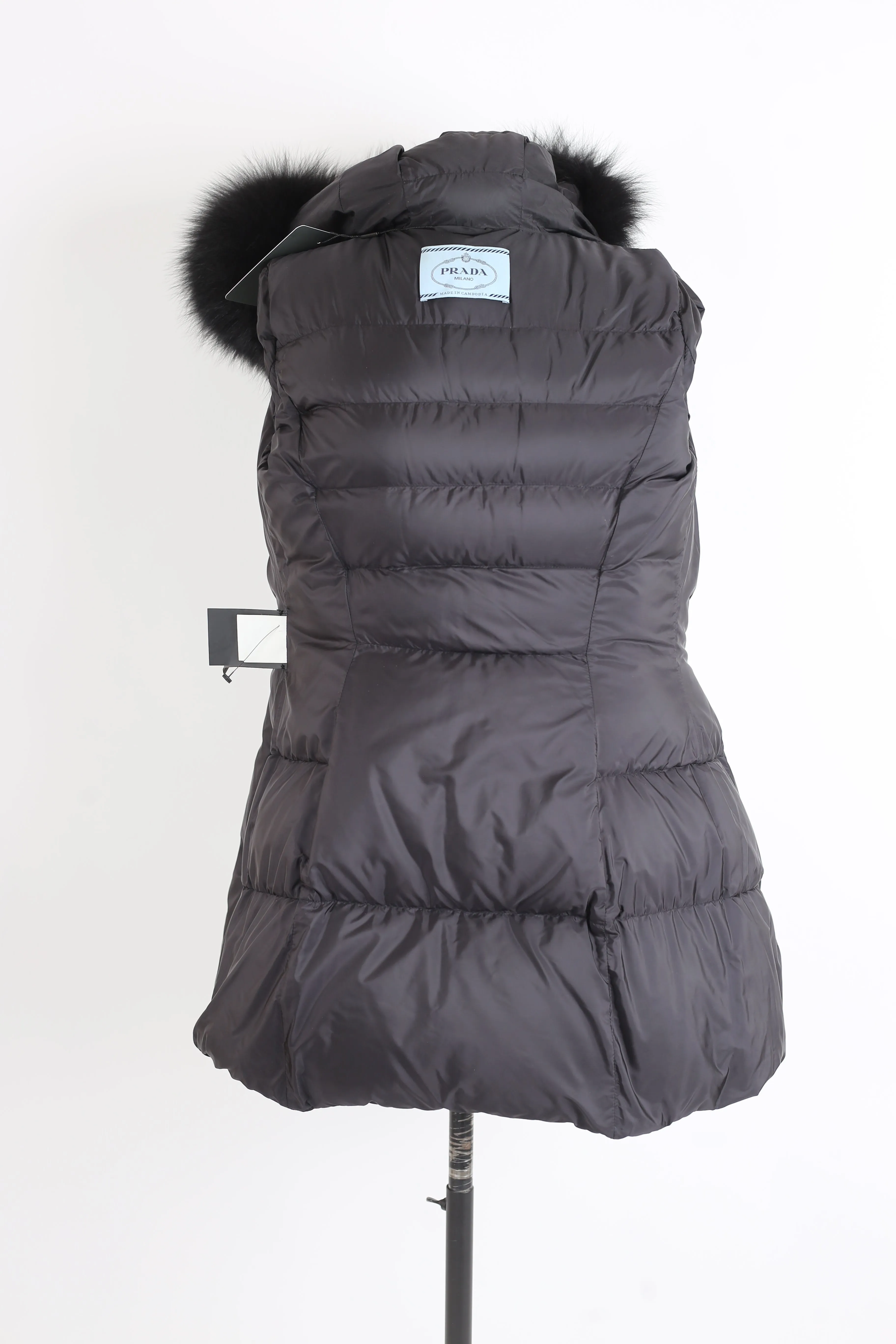 Quilted Down Puffer Coat W/ Fur