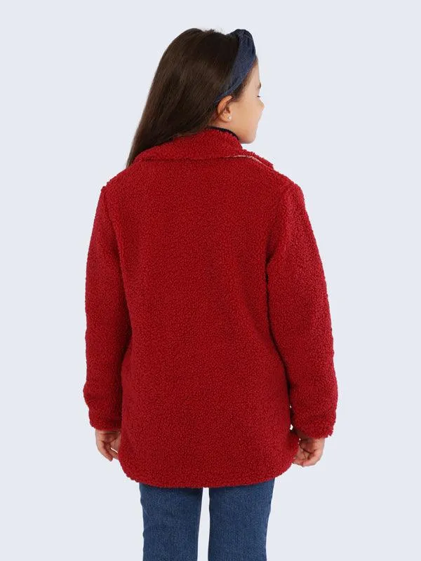 Red Buttoned Coat