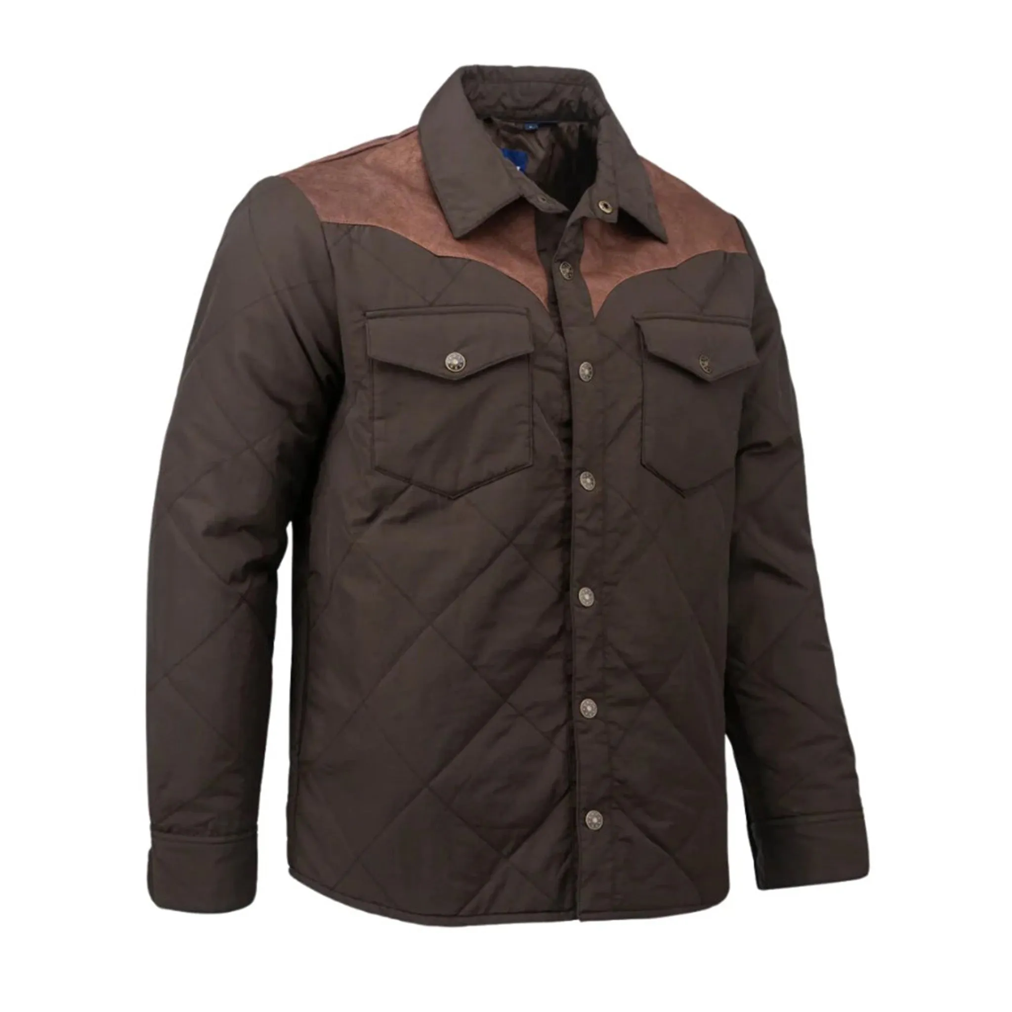 Resistol Men's Brown Yoke Carob Shacket