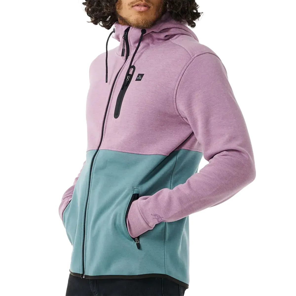 Rip Curl Departed Anti-Series Fleece Zip Hooded Jacket - Dusty Purple