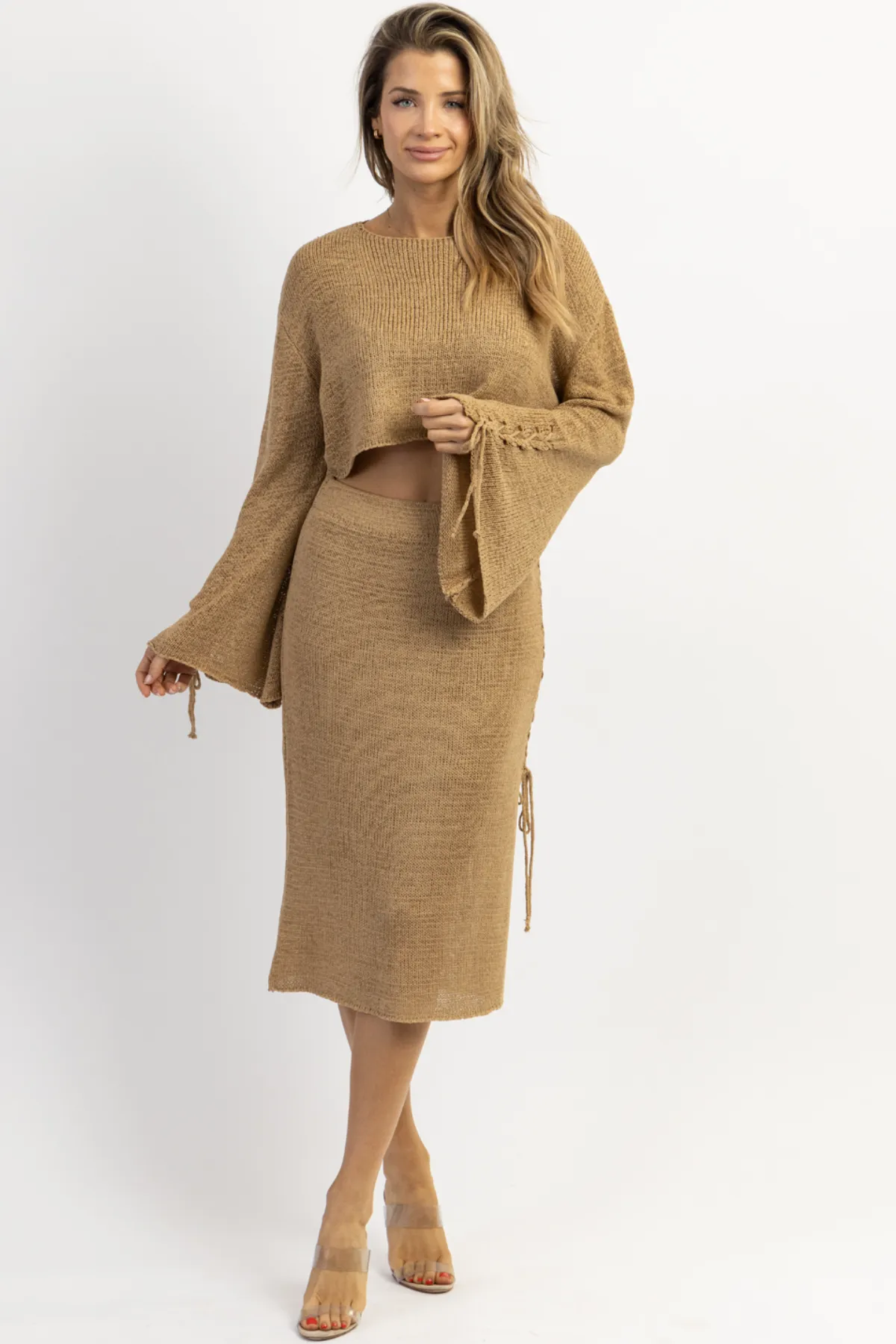 SANTA LUZ MOCHA SKIRT SET