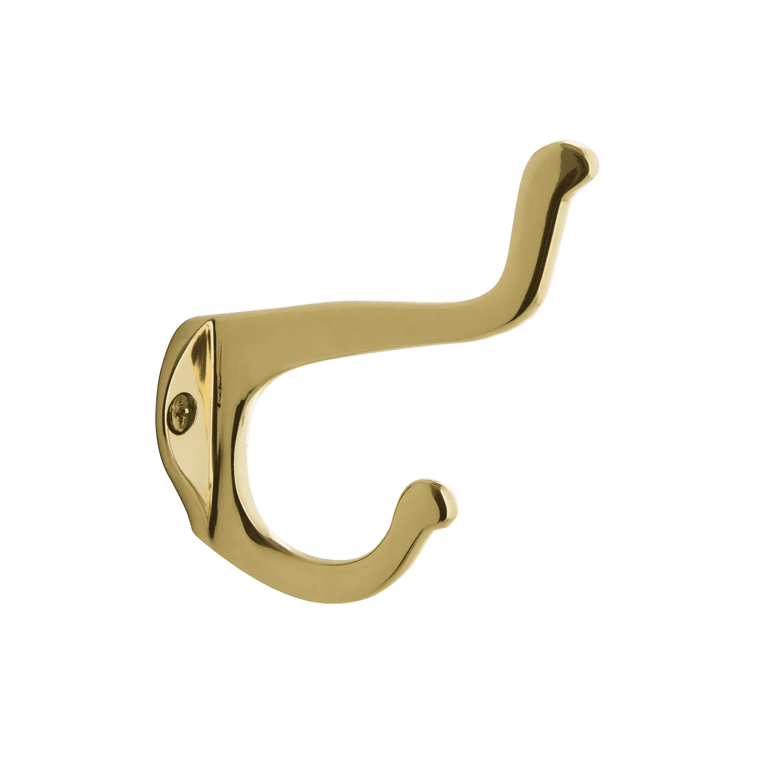 Schoolhouse Coat Hook in Polished Brass