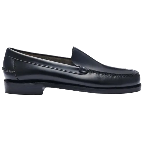 Sebago Leather Bass Frank Black Mocassin