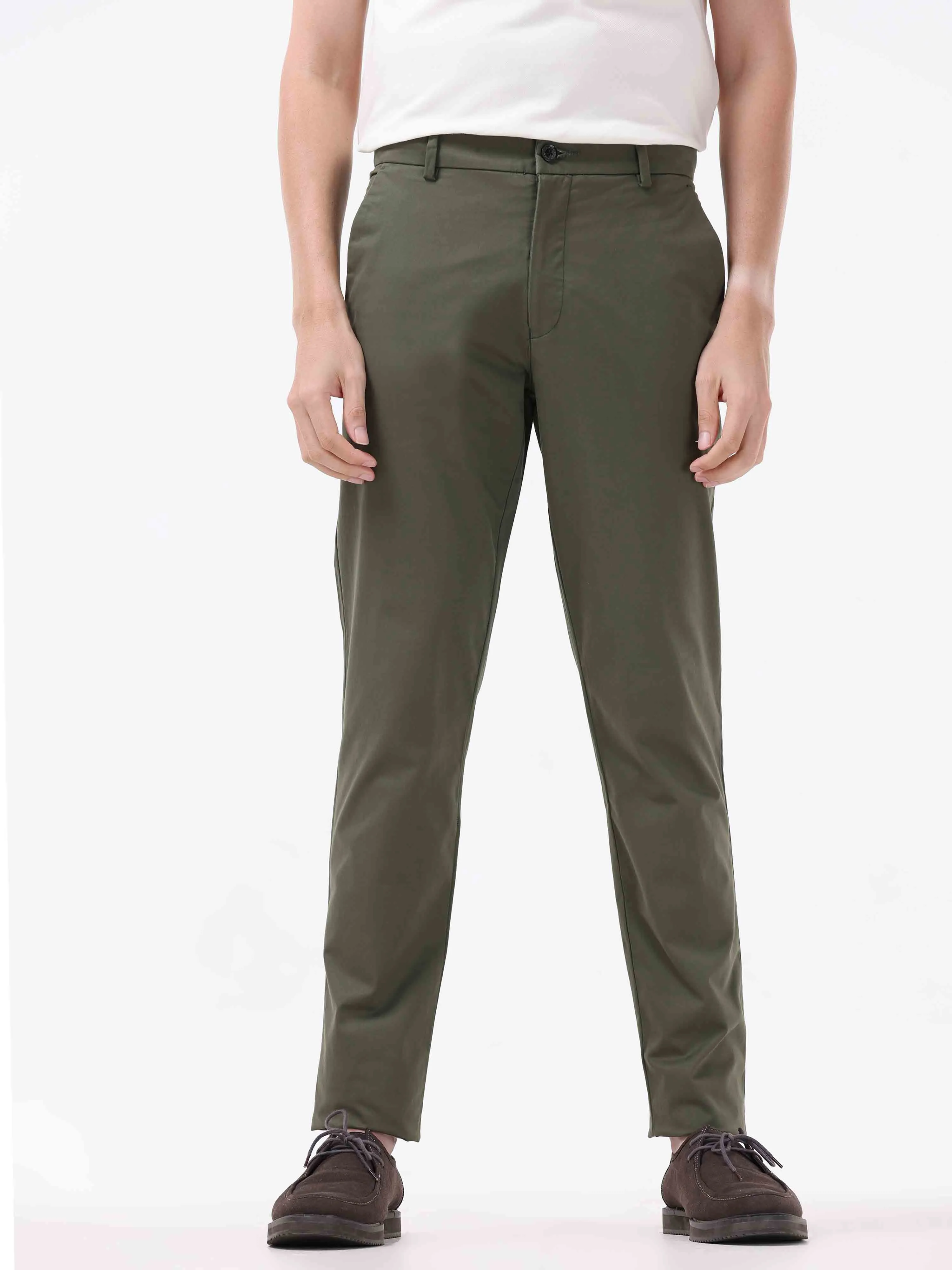 Semi Liquid Statement Olive Chino