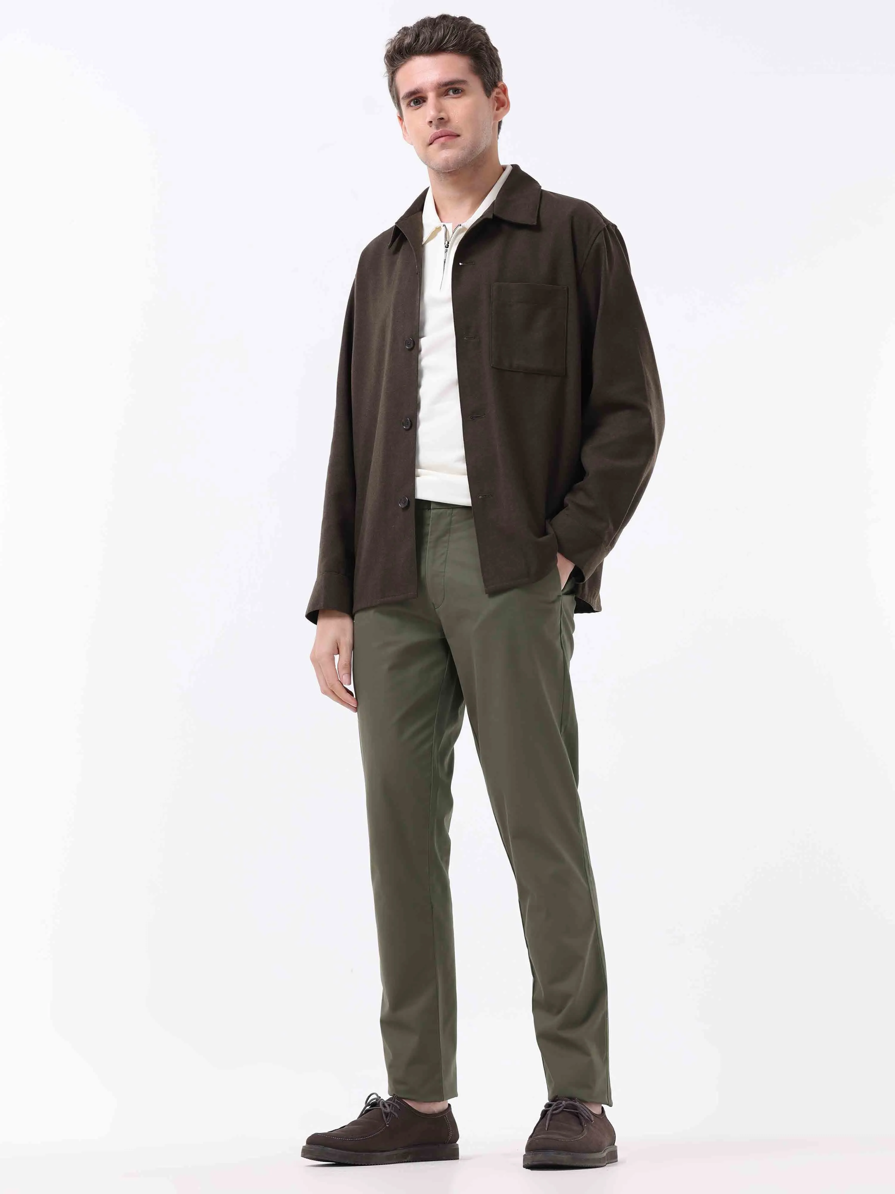 Semi Liquid Statement Olive Chino