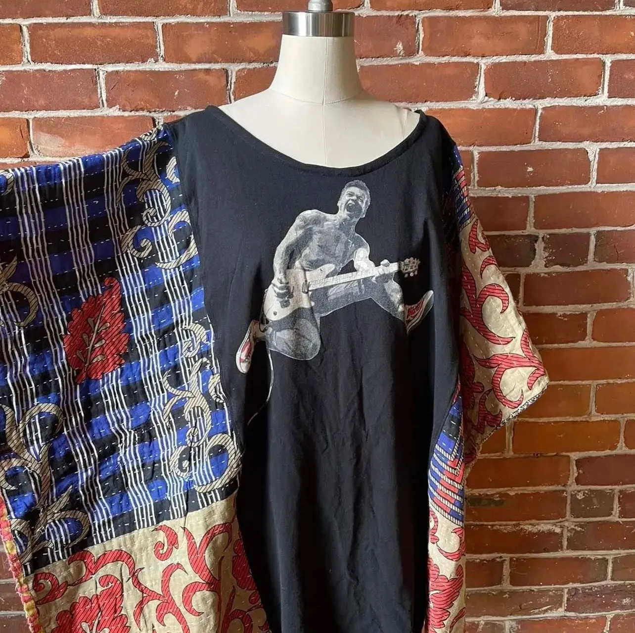 SEND IN YOUR OWN BAND TEE or Sweatshirt-Custom Kantha Poncho Style