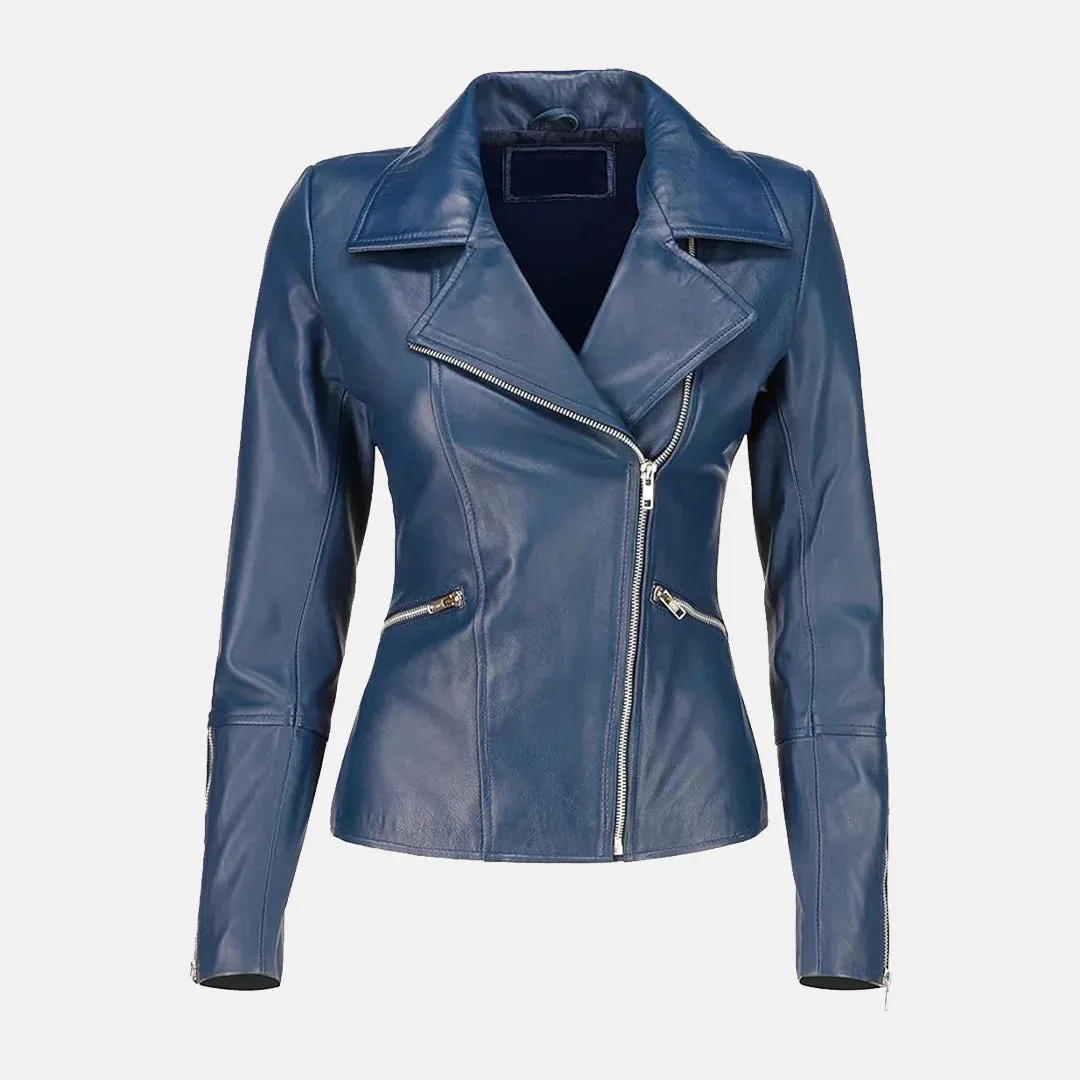 Seraphina Womens Leather Motorcycle Jacket